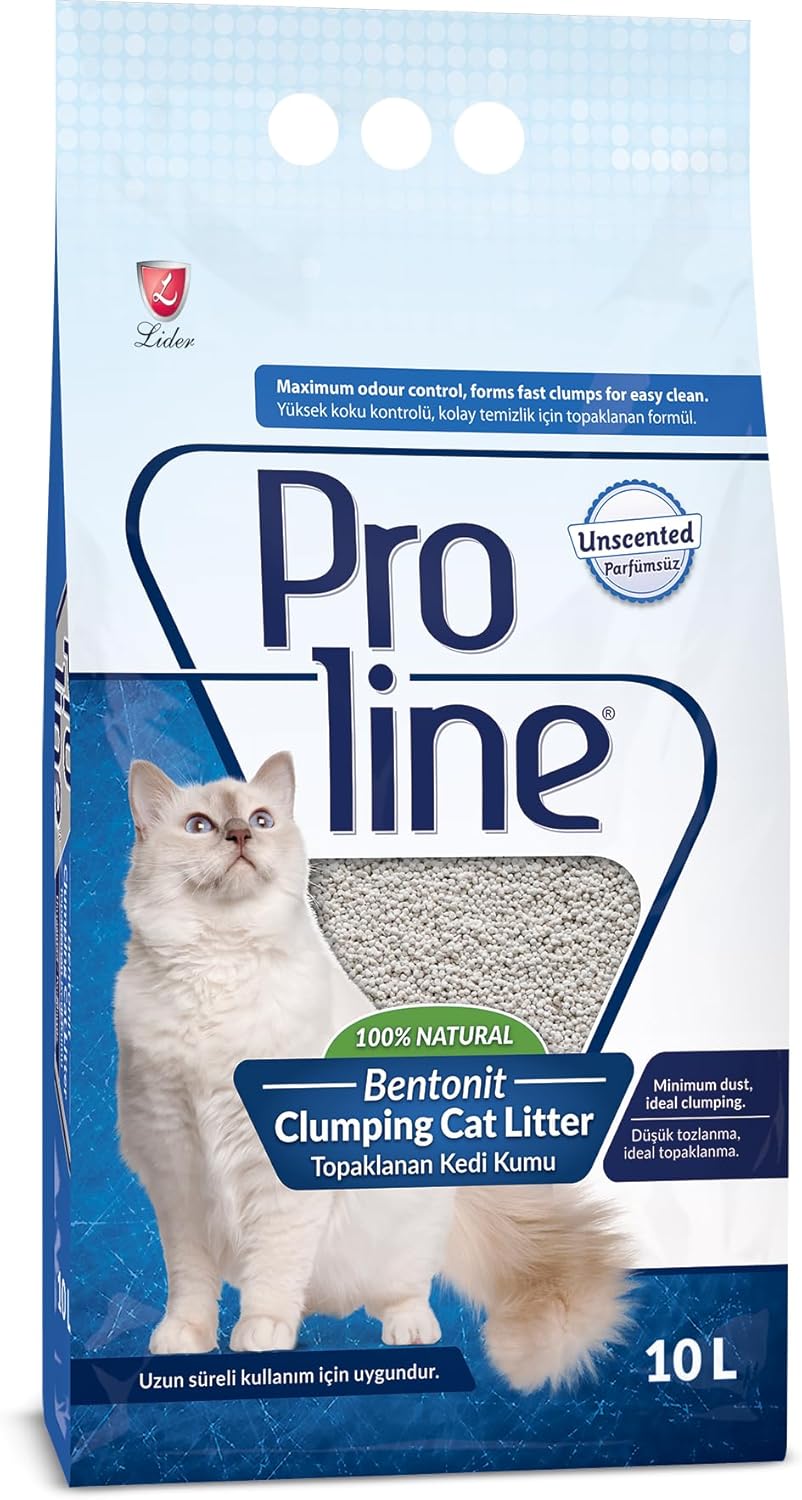 Proline litière chat 10L bentonite agglomérante non parfumée — Maroc